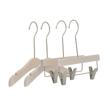 Free sample manufacture white wooden baby hangers baby clothes hanger for baby